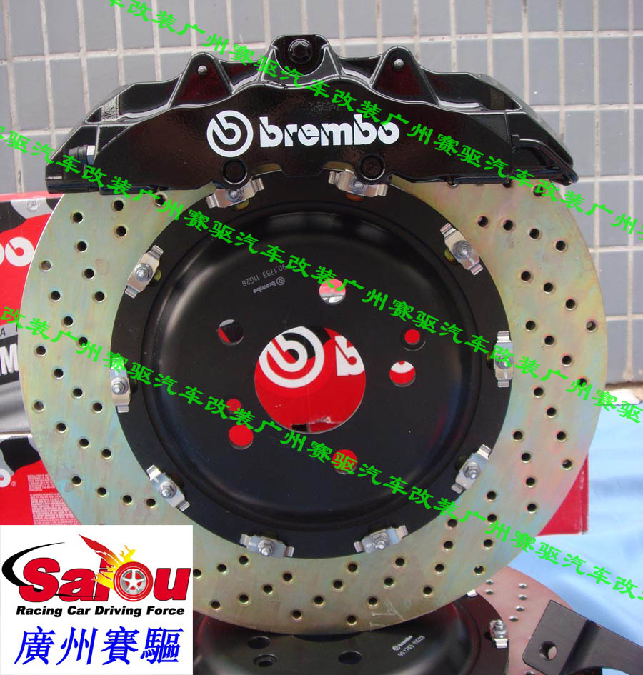 奔馳GL350/GL450改裝BREMBO大8活塞卡鉗剎車套裝 GL350、450專用brembo競技版剎車鮑魚